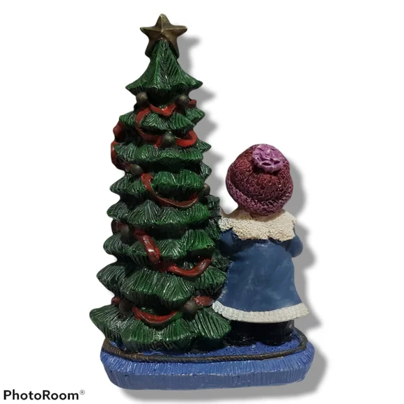 Collectable Christmas decor little girl Christmas tree Christmas gifts vintage - Picture 5 of 12